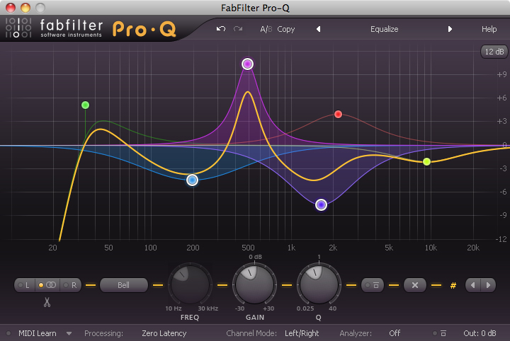 High-quality equalizer plug-in