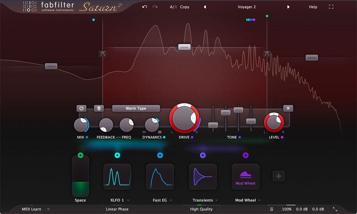 Multiband distortion/saturation plug-in