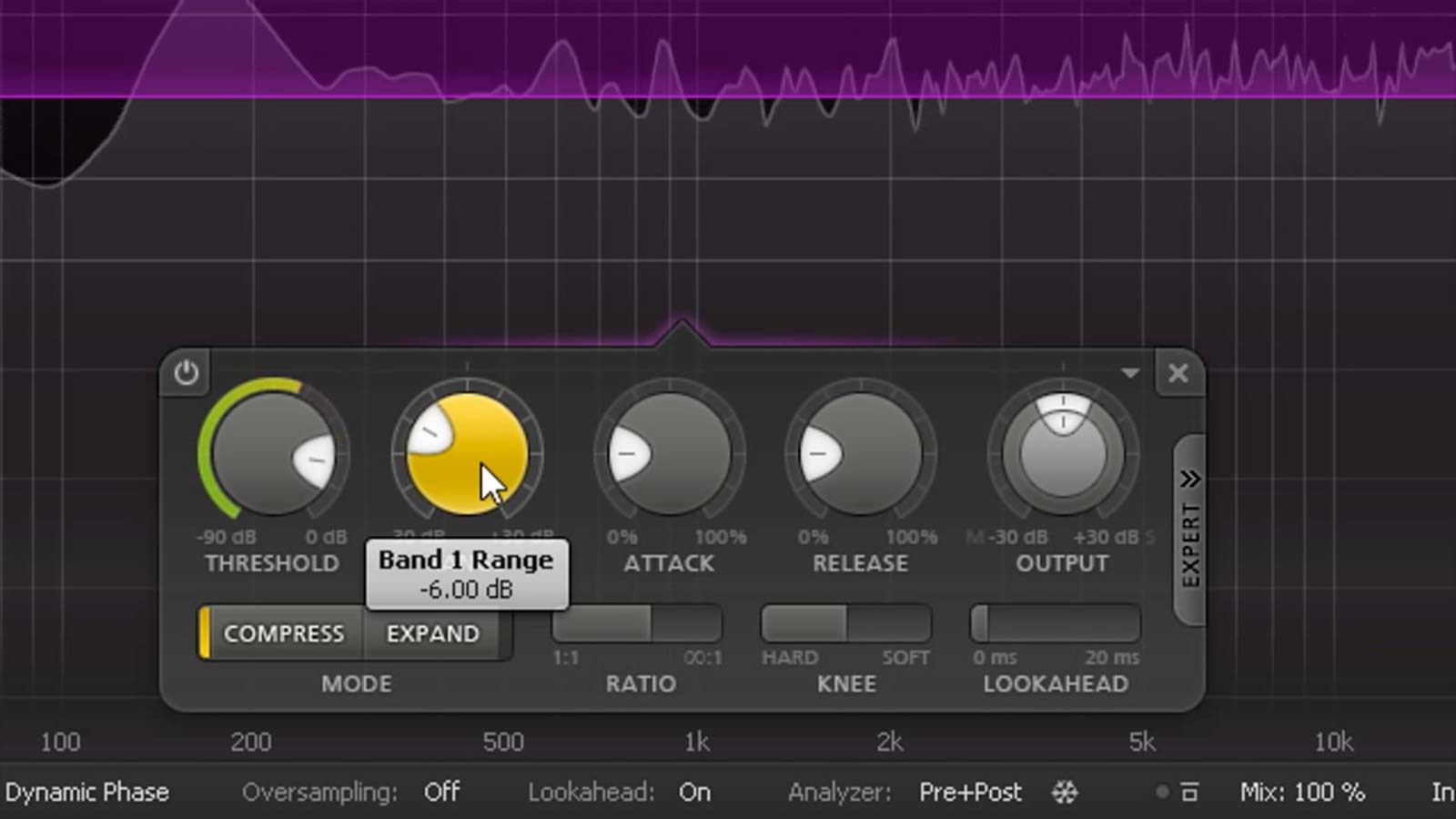 Screenshot of Downward compression