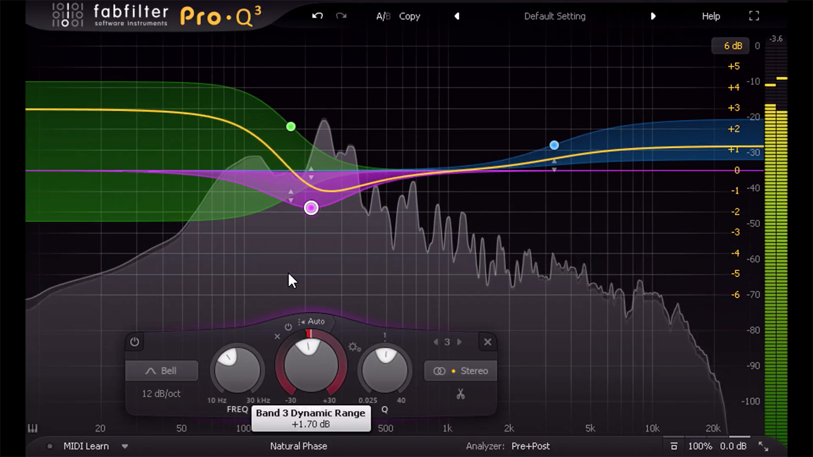 Screenshot of FabFilter Pro-Q 3 equalizer plug-in tutorial