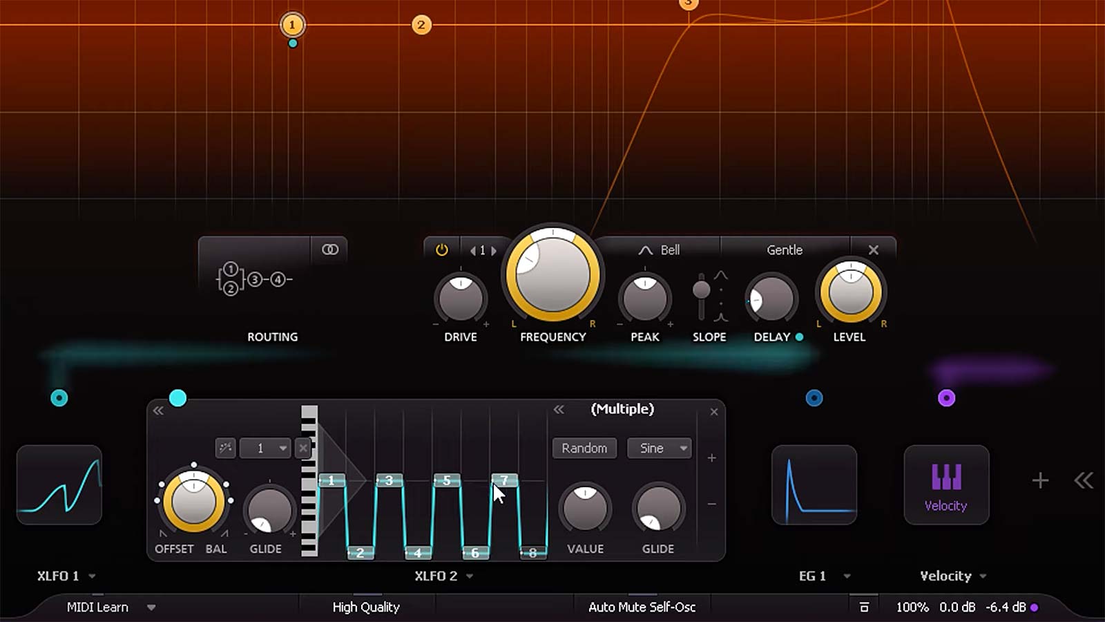 Screenshot of Synthesizing hats and shakers with FabFilter Volcano 3